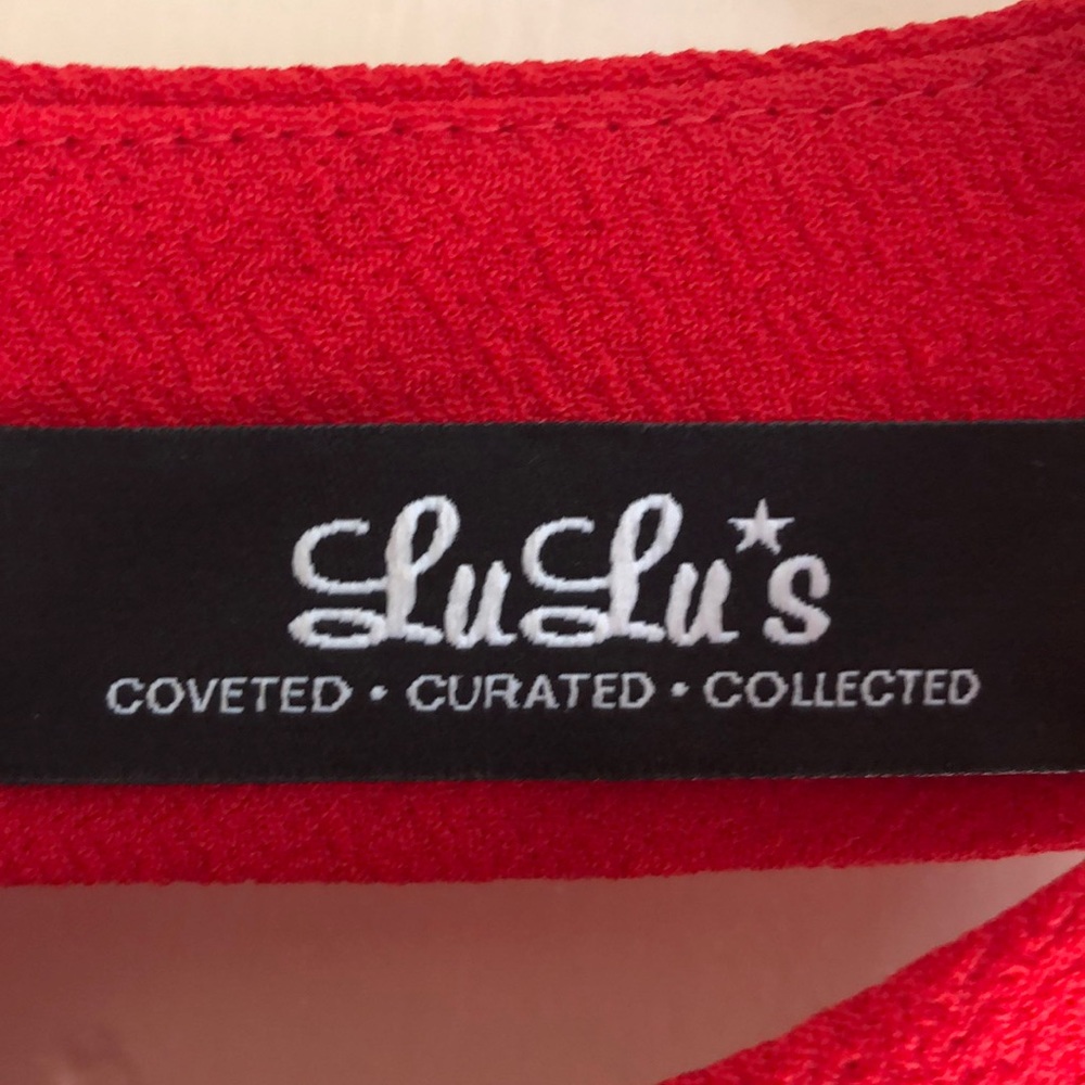 Red cocktail dress